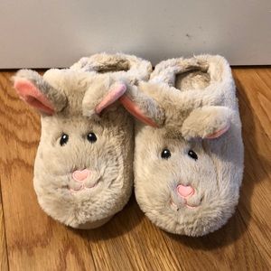 Cute furry bunny slippers